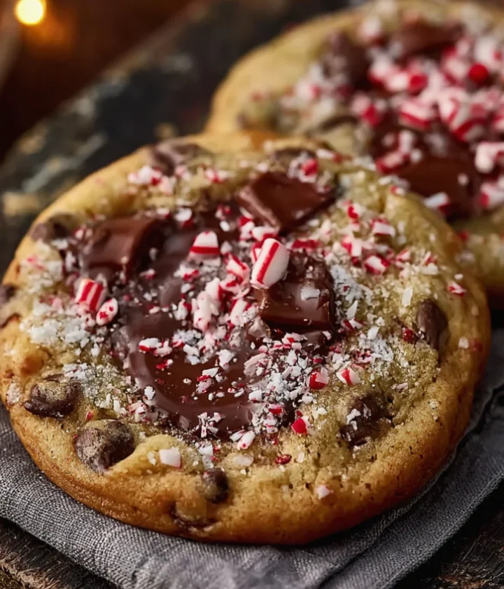 Ultimate Peppermint Bark Chocolate Chip Cookies
