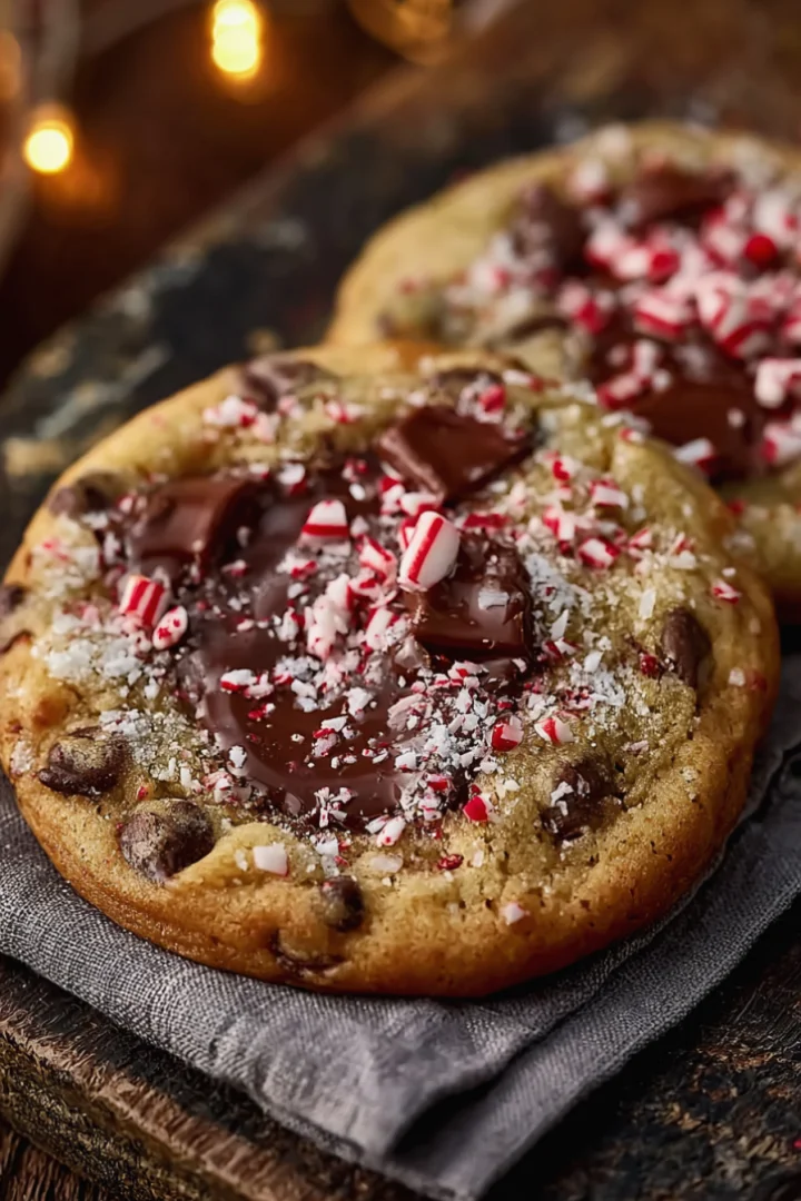 Ultimate Peppermint Bark Chocolate Chip Cookies