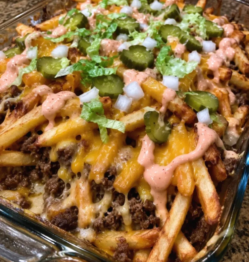 Cheeseburger French Fry Bake