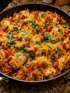 Cheesy Chicken Taco Rice