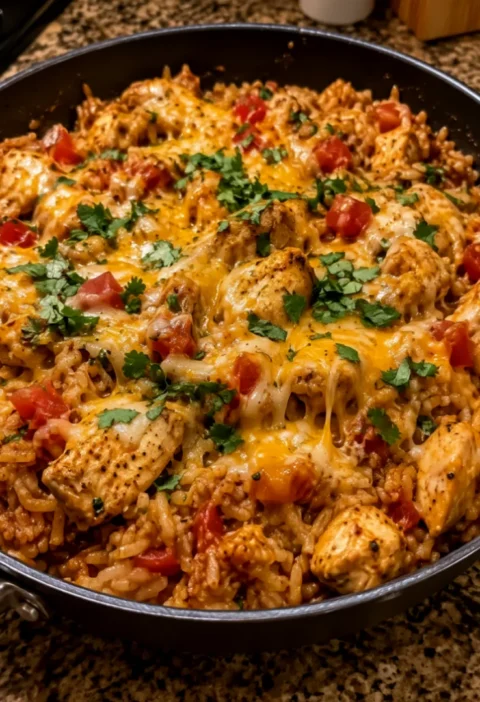 Cheesy Chicken Taco Rice
