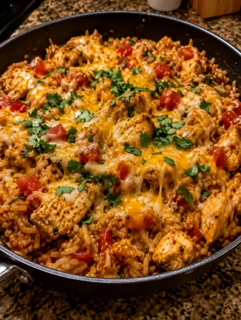 Cheesy Chicken Taco Rice