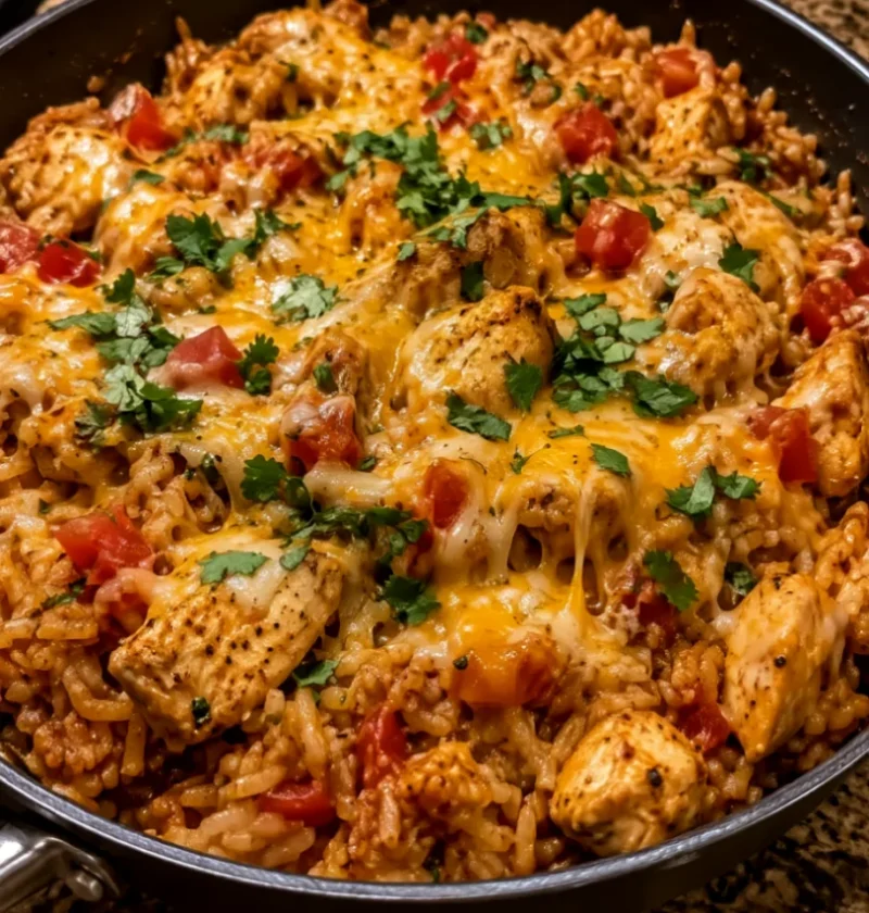 Cheesy Chicken Taco Rice