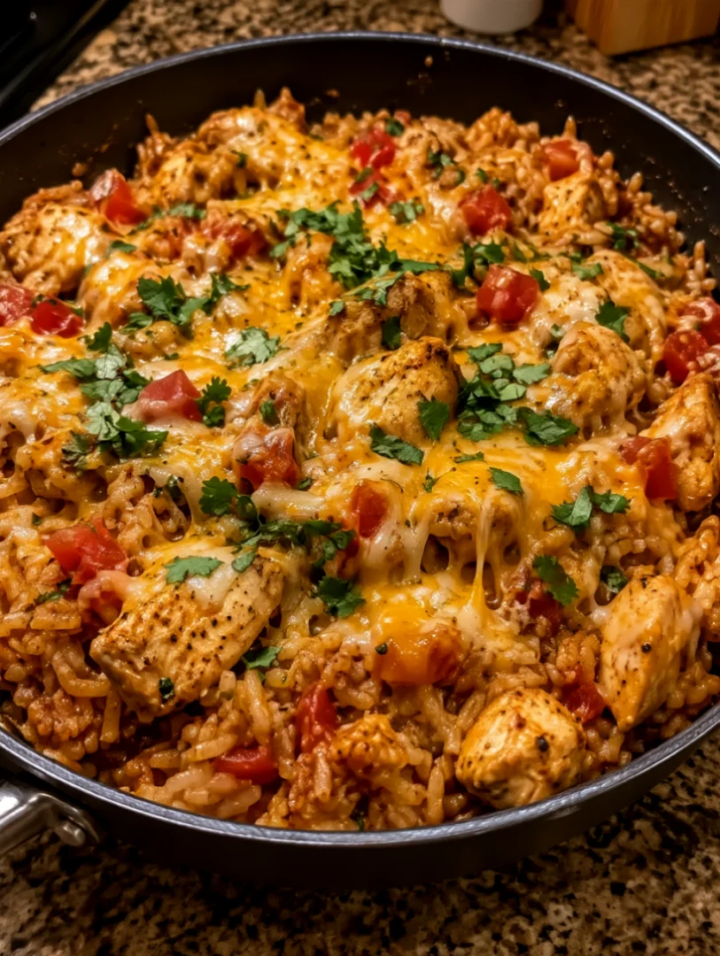Cheesy Chicken Taco Rice