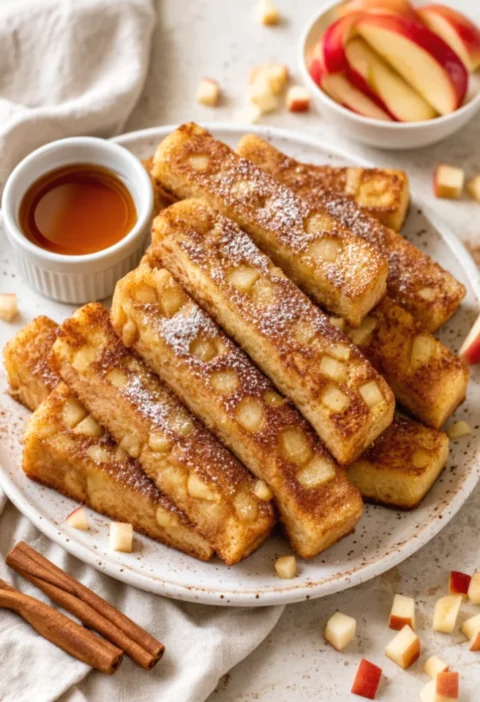 Golden Apple and Cinnamon French Toast Fingers